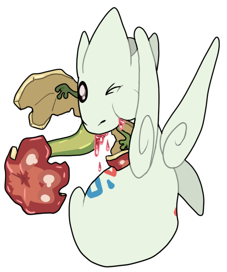 ambiguous_fluids ambiguous_gender apple chewing crush crushed_head death feral food fruit gore hard_vore plant vore littlepinebox nintendo pokemon elemental_creature flapple flora_fauna generation_2_pokemon generation_8_pokemon pokemon_(species) togetic male_(lore)