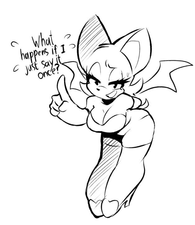 anthro boots breasts cleavage clothed clothing dialogue female footwear gloves handwear high_heeled_boots high_heels looking_at_viewer narrowed_eyes shoes simple_background solo text wings jamoart sega sonic_the_hedgehog_(series) rouge_the_bat bat mammal english_text monochrome sketch