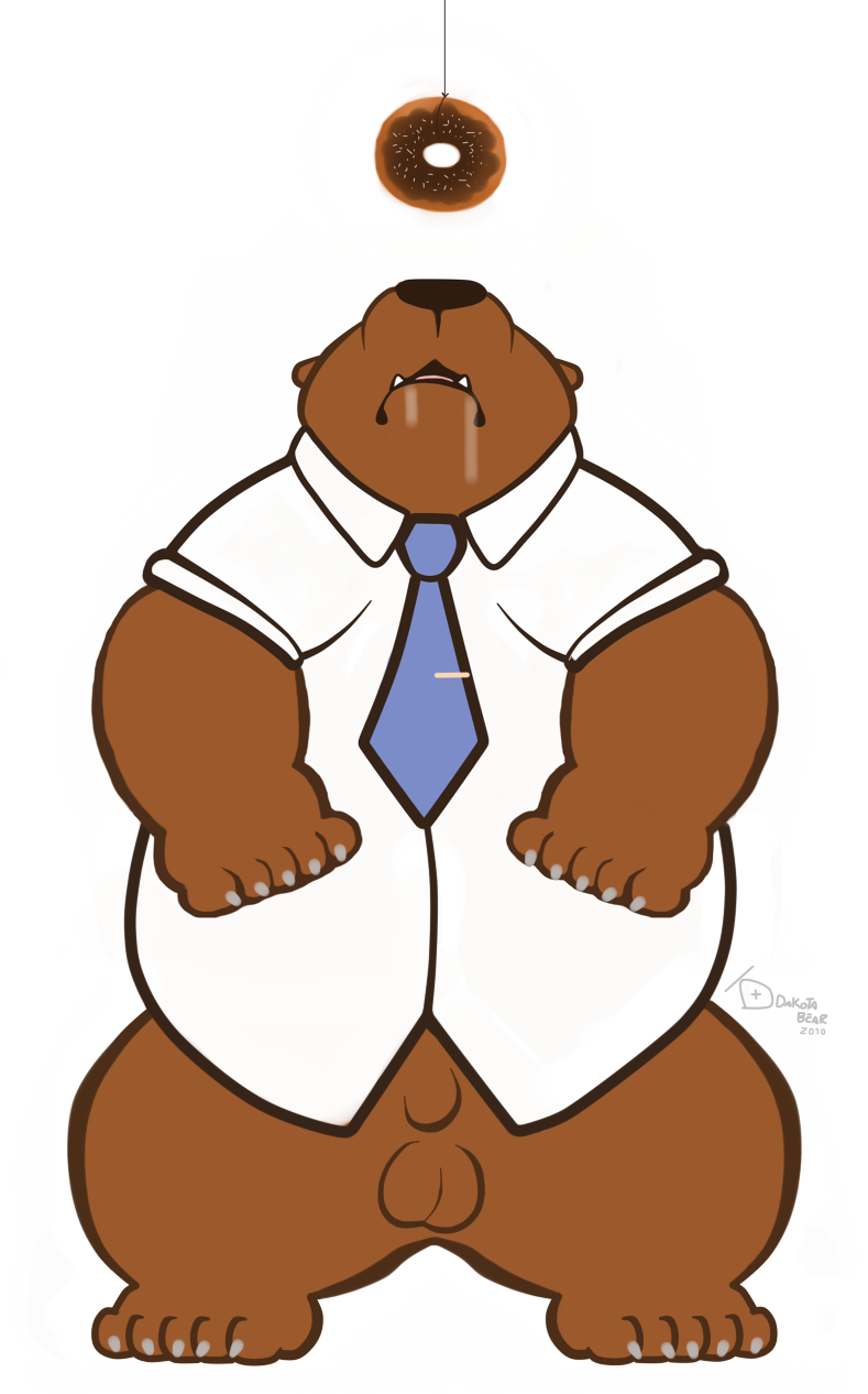 animal_genitalia anthro balls brown_body brown_fur fur genitals male overweight overweight_anthro overweight_male sheath simple_background solo white_background dakota-bear the_cleveland_show tim_the_bear bear mammal 2010 hi_res