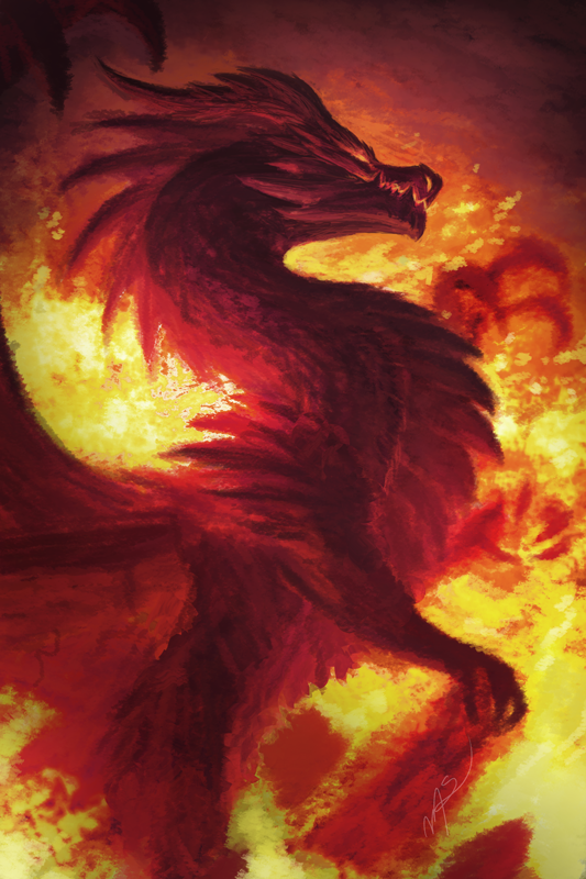 claws feral fire solo spines blacktalons mythology dragon mythological_creature mythological_scalie scalie 2018 digital_media_(artwork) warm_colors