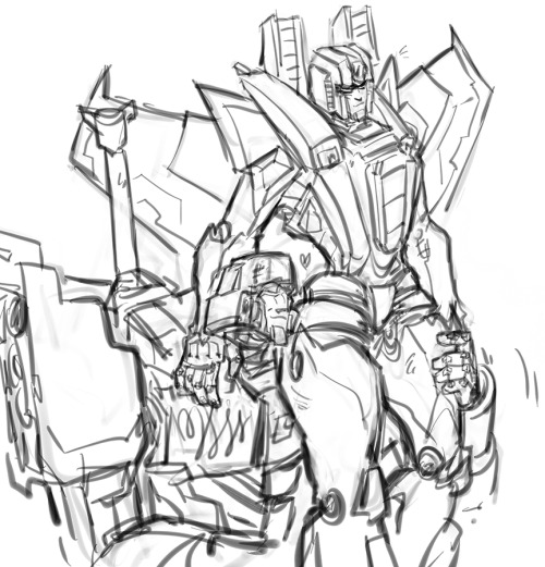 decepticon duo heart_symbol machine male mecha not_furry simple_background smile standing kokoko-sir hasbro takara_tomy transformers megatron starscream cybertronian humanoid living_machine robot seeker_(transformers) digital_media_(artwork) monochrome