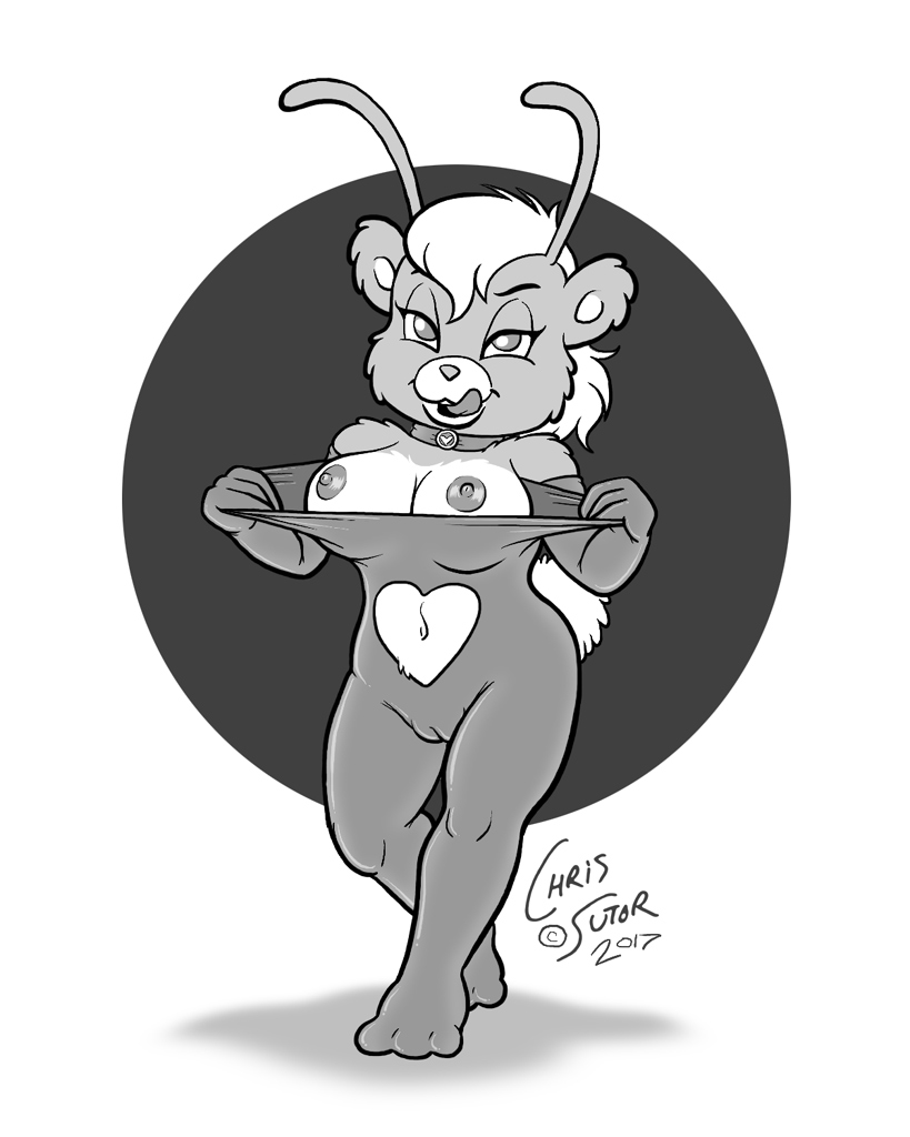 anthro breasts camel_toe clothing collar exposed_breasts female latex latex_clothing latex_skinsuit licking licking_lips licking_own_lips nipples plump_camel_toe presenting rubber_clothing self_lick skinsuit solo tight_clothing tongue tongue_out chris_sutor alien foozle 2017 monochrome