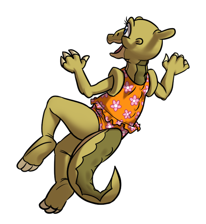 clothing female simple_background solo swimwear transparent_background young debrodis don_bluth the_land_before_time ducky_(the_land_before_time) dinosaur hadrosaurid ornithischian ornithopod prehistoric_species reptile saurolophus scalie alpha_channel