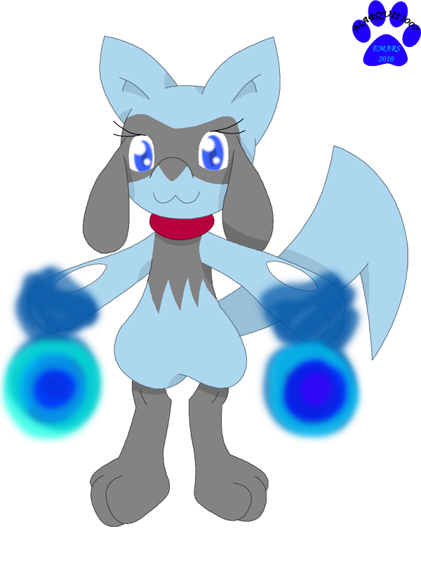 blue_eyes female happy simple_background solo tail transparent_background marquis2007 nintendo pokemon canid canine generation_4_pokemon mammal pokemon_(species) riolu 2010 3:4 alpha_channel