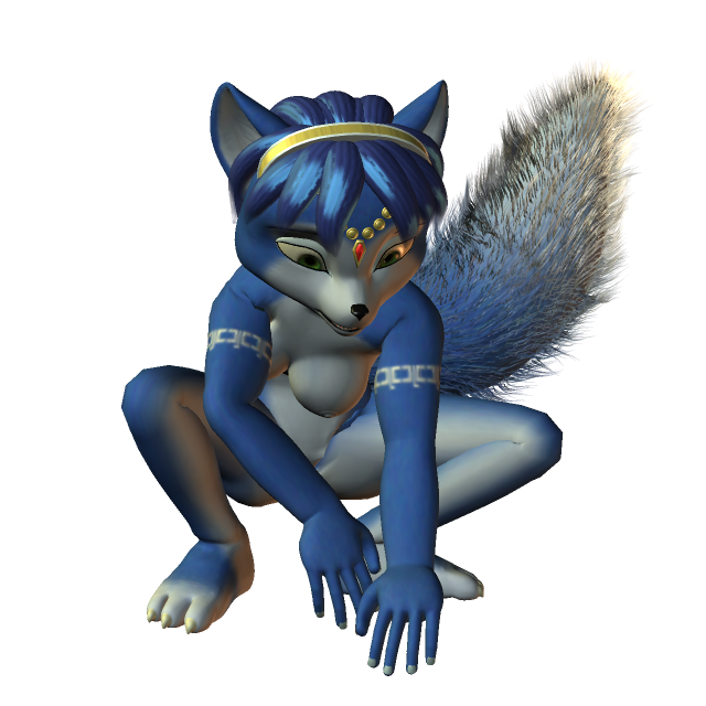 accessory anthro blue_body blue_fur blue_hair breasts female fur green_eyes hair headband multicolored_body multicolored_fur multicolored_tail nipples solo tail white_body white_fur foxweaver nintendo star_fox krystal_(charleyfox) krystal_(star_fox) canid canine fox mammal 1:1 2009 3d_(artwork) alpha_channel digital_media_(artwork)