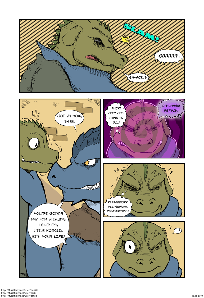 anthro dialogue duo hypnosis male mind_control profanity text muskie t0l0k dungeons_and_dragons hasbro wizards_of_the_coast kavorog zin dragonborn_(dnd) kobold reptile scalie comic english_text url