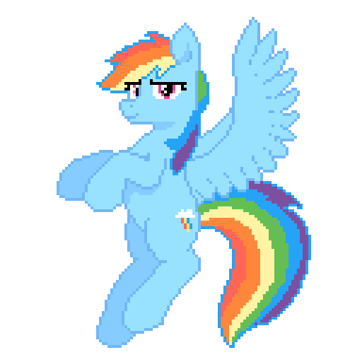 blue_body cutie_mark feathered_wings feathers female feral flying hair looking_at_viewer multicolored_hair multicolored_tail purple_eyes rainbow_hair rainbow_tail sassy simple_background smile solo tail wings tai-the-maned-wolf friendship_is_magic hasbro my_little_pony mythology rainbow_dash_(mlp) equid equine horse mammal mythological_creature mythological_equine pegasus pony 1:1 animated digital_media_(artwork) loop pixel_(artwork) pixel_animation short_playtime