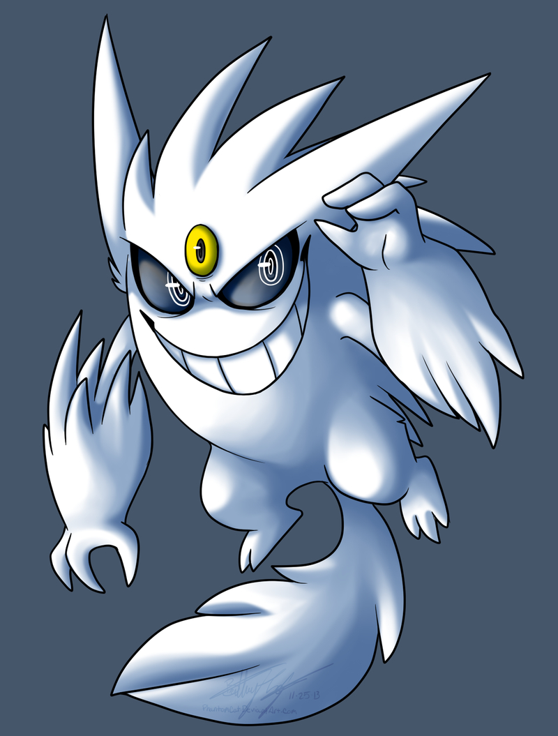 3_eyes 3_fingers 3_toes ambiguous_gender black_eyes feet feral fingers fur grey_background grey_eyes multi_eye simple_background smile solo teeth text toes white_body white_fur yellow_sclera matchaghost nintendo pokemon shinymega-gengar_(matchaghost) generation_1_pokemon generation_6_pokemon mega_evolution mega_gengar pokemon_(species) shiny_pokemon 2013 digital_media_(artwork) signature url