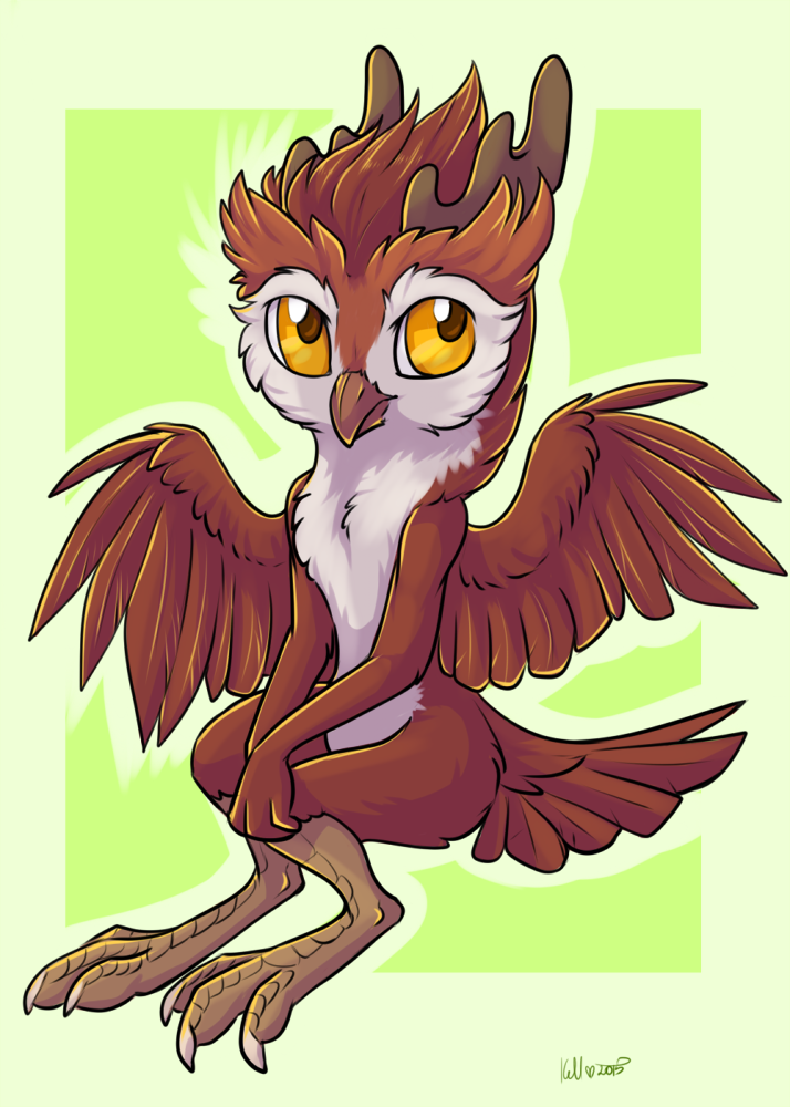 ambiguous_gender anthro antlers beak big_eyes chibi feathered_wings feathers horn looking_at_viewer nude simple_background solo tail tail_feathers wings kellwolfik owlalope_(character) avian bird owl 2015 digital_media_(artwork) shaded signature