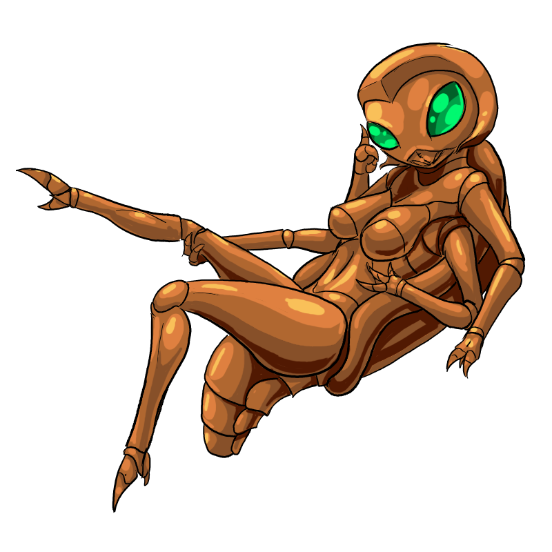 4_arms anthro biped breasts female green_eyes lying multi_arm multi_limb non-mammal_breasts on_back pose simple_background solo transparent_background oniontrain metroid nintendo arthropod insect ripper ripper_(metroid) that_one_bug_that_looks_like_a_croissant_that_you_can_freeze_and_use_as_a_platform 1:1 alpha_channel