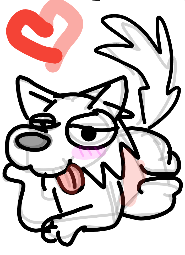 bedroom_eyes blush clothing half-closed_eyes hand_on_face happy heart_symbol looking_at_viewer lying male narrowed_eyes on_front seductive solo tongue tongue_out underwear <vampirefuuucker> whitewolf canid canine canis mammal wolf