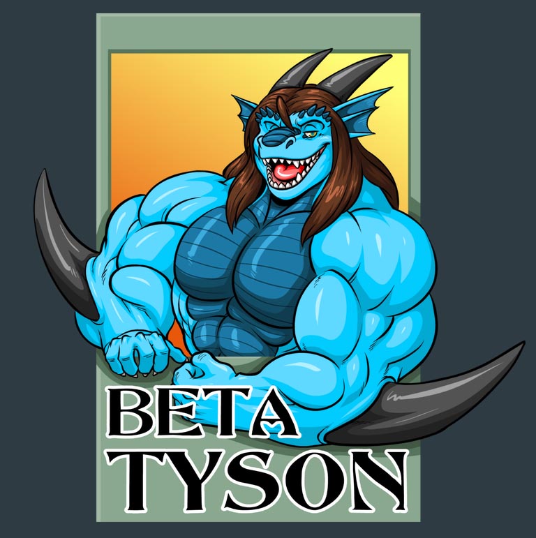 anthro male muscular muscular_anthro muscular_male pecs solo neodokuro mythology beta_tyson dragon mythological_creature mythological_scalie scalie half-length_portrait portrait