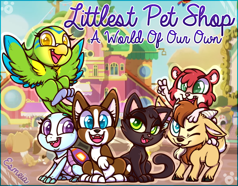 female feral fur green_eyes group hair open_mouth simple_background teeth esmeia hasbro littlest_pet_shop littlest_pet_shop:_a_world_of_our_own bev_gilturtle edie_von_keet jade_catkin quincy_goatee roxie_mcterrier trip_hamston avian bird bovid canid canine canis caprine cricetid domestic_cat domestic_dog felid feline felis goat hamster mammal reptile rodent scalie turtle 2019