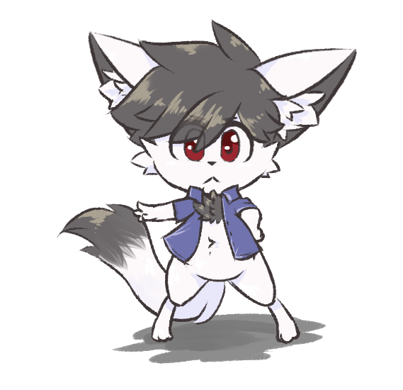 angry anthro black_nose clothed clothing fur hair looking_at_viewer male outline red_eyes simple_background solo standing transparent_background white_body white_fur earthb-kun earth_fox canid canine fennec_fox fox mammal true_fox 2017 alpha_channel digital_media_(artwork) full-length_portrait portrait