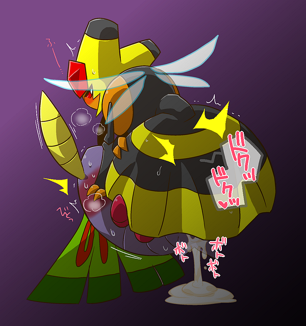 blush bodily_fluids cum cum_inside duo female female_penetrated feral genital_fluids insect_wings male male/female male_penetrating male_penetrating_female penetration red_eyes sex shaking simple_background sweat text wings kageyama nintendo pokemon arthropod dustox generation_3_pokemon generation_4_pokemon hymenopteran insect lepidopteran pokemon_(species) vespiquen japanese_text