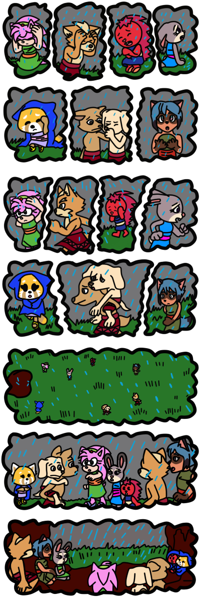 mr. wolf, legoshi, sonic the hedgehog, louis, michiru kagemori, and etc (sonic the hedgehog (series) and etc) created by ameth18 and sirinathehedgehog