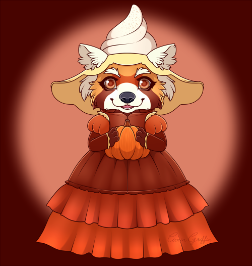 anthro black_nose brown_body brown_fur cheek_tuft chibi clothed clothing dress facial_tuft female food front_view fruit fully_clothed fully_clothed_anthro fully_clothed_female fur hat headgear headwear looking_at_viewer magic_user open_mouth open_smile orange_body orange_eyes orange_fur plant pumpkin pupils red_clothing red_dress red_pupils smile solo standing tuft white_body white_clothing white_fur white_hat white_headwear witch yellow_clothing yellow_hat yellow_headwear milk-jug ailurid mammal red_panda 2021 colored digital_drawing_(artwork) digital_media_(artwork) english_description full-length_portrait portrait shaded