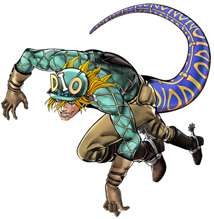 blonde_hair blue_eyes boots clothed clothing footwear gloves grin hair handwear long_hair looking_at_viewer male markings ribbons riding_helmet shoes simple_background smile solo spurs transformation white_background hirohiko_araki jojo's_bizarre_adventure diego_brando scary_monsters dinosaur dromaeosaurid human humanoid hybrid mammal prehistoric_species reptile scalie stand_(jjba) theropod utahraptor 3d_(artwork) digital_media_(artwork) low_res official_art