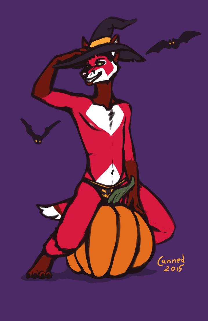 ambient_silhouette anthro clothed clothing costume food fruit fur green_eyes group hat headgear headwear holidays male navel nipples panties plant pumpkin purple_background red_body red_fur silhouette simple_background solo_focus topless trio underwear witch_hat canned_(artist) halloween ambient_bat ambient_flier bat canid canine fox mammal 2015