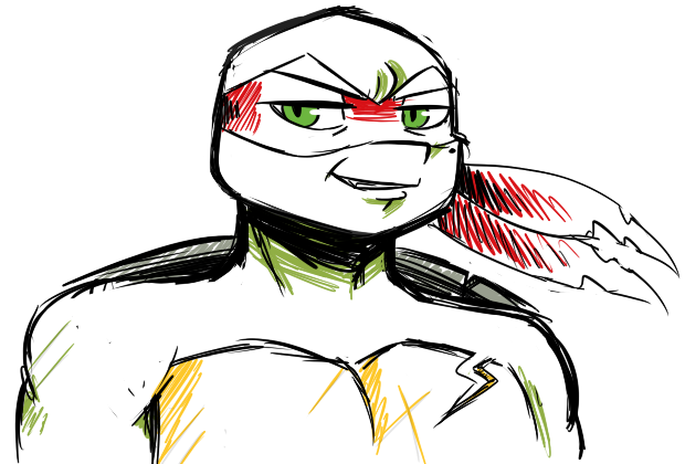 anthro clothed clothing green_eyes half-closed_eyes kerchief looking_at_viewer male markings mask mole_(marking) narrowed_eyes notched_shell shell simple_background smile smirk solo white_background inkyfrog teenage_mutant_ninja_turtles raphael_(tmnt) reptile scalie turtle 2018