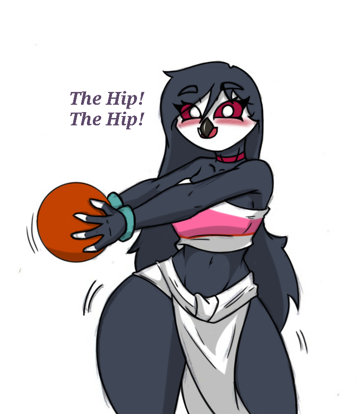 anthro blush cosplay crossover_cosplay female female_anthro small_waist solo thick_thighs wide_hips pace-maker dreamworks helluva_boss the_road_to_el_dorado chel_(the_road_to_el_dorado) octavia_(helluva_boss) avian bird demon owl owl_demon crossover