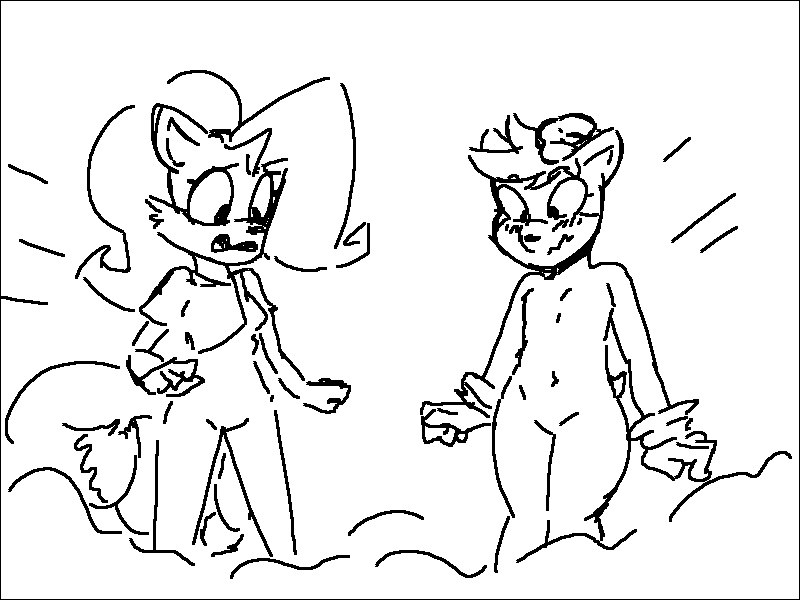 alternate_costume anthro black_border body_swap border clothing clothing_swap duo embarrassed featureless_chest featureless_crotch female flat_chested gloves handwear male multi_tail nude overalls shocked simple_background smoke tail dunnhier1 activision crash_bandicoot_(series) sega sonic_the_hedgehog_(series) coco_bandicoot miles_prower bandicoot canid canine fox mammal marsupial 4:3 black_and_white monochrome