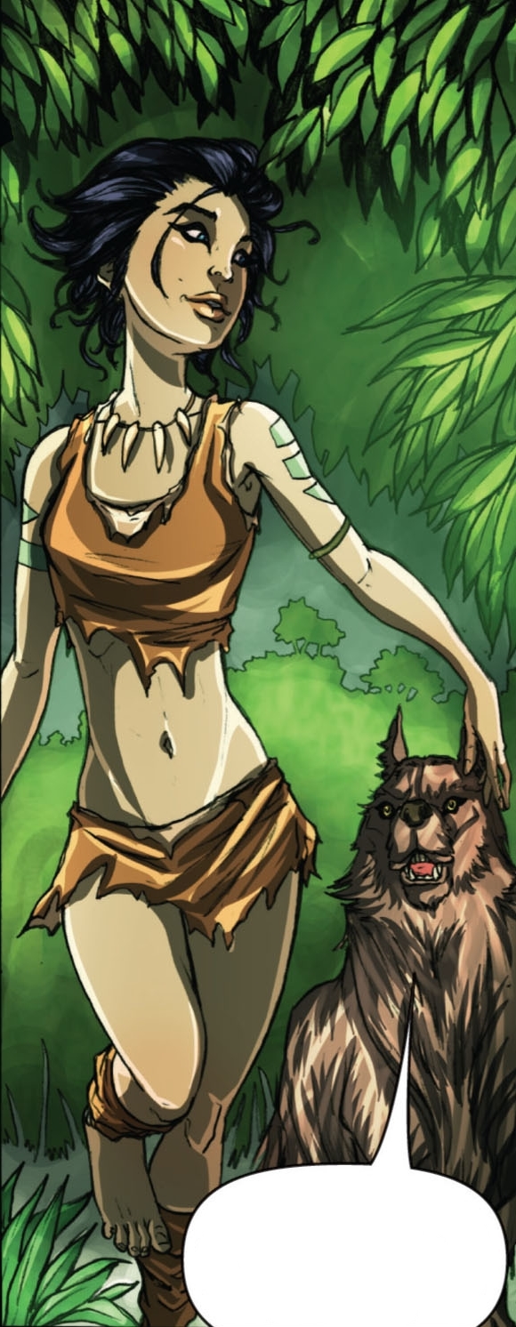 barefoot black_hair bodypaint clothed clothing duo face_paint feet female feral forest hair jewelry jungle necklace plant skimpy tattoo tree unknown_artist disney the_jungle_book mowgli canid canine canis human mammal wolf hi_res