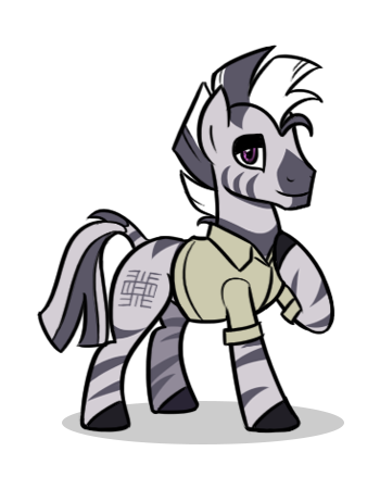 black_eyelids black_hooves black_outline clothed clothing collared_shirt countershade_snout countershading cutie_mark feral fur grey_body grey_fur grey_mane grey_stripes half-closed_eyes hooves looking_at_viewer male mane markings narrowed_eyes outline partially_clothed purple_eyes raised_leg shadow simple_background smile snout solo standing striped_legs striped_mane striped_markings striped_tail stripes tail tail_markings tan_clothing tan_shirt tan_topwear toony topwear transparent_background white_mane kymsnowman hasbro my_little_pony tails_of_equestria them's_tabletop_herds fan_character izilo equid equine mammal zebra 2018 alpha_channel digital_drawing_(artwork) digital_media_(artwork) flat_colors low_res portrait