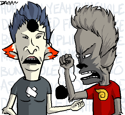 alternate_species anthro duo furrification male parody teeth what sobegrrl beavis_and_butt-head beavis butt-head domestic_cat felid feline felis mammal digital_media_(artwork) low_res oekaki