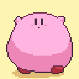 belly big_belly male overweight pink_body simple_background solo walking yellow_background kizitoba kirby_(series) nintendo kirby 1:1 2019 animated digital_media_(artwork) low_res pixel_(artwork) pixel_animation short_playtime