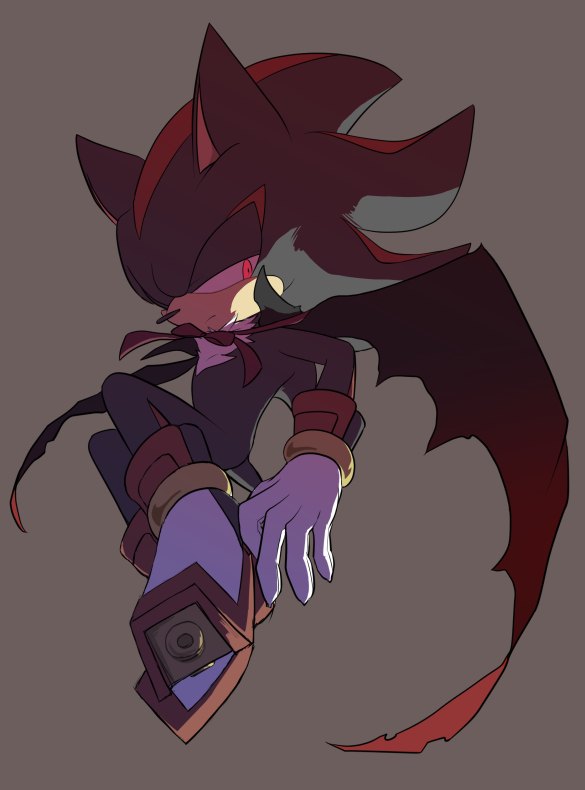 anthro biped black_body black_fur cape clothing footwear frown fur gloves grey_background handwear holidays male red_body red_eyes red_fur shoes simple_background solo sikai halloween sega sonic_the_hedgehog_(series) shadow_the_hedgehog eulipotyphlan hedgehog mammal