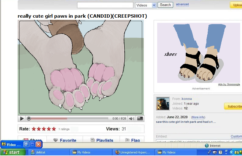 2000s_theme 4_toes advertisement ambiguous_gender anthro browser claws clothing desktop fake_advertisement fake_screencap feet female finger_claws foot_fetish foot_focus foot_shot footwear pawpads retro sandals shoes solo text toe_claws toes video_player website window_(computing) wrinkled_feet wrinkles ikkimikka firefox hypercam_(software) microsoft microsoft_windows mozilla windows_xp youtube konna_(ikkimikka) 2021 english_text