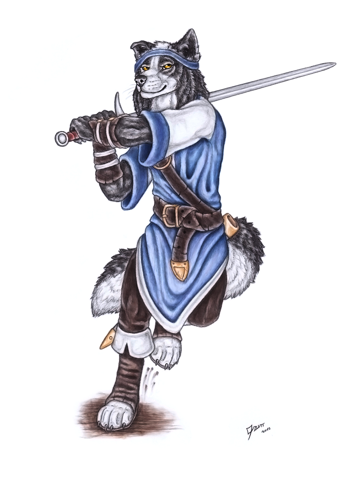 anthro armor black_body black_fur black_nose bracers claws clothed clothing fur grin longsword male melee_weapon shirt simple_background smile solo sword tail topwear tunic two_handed_sword two_handed_weapon weapon whiskers white_background white_body white_fur yellow_eyes simul canid canine canis domestic_dog mammal vladimir_(disambiguation) 2010 signature unavailable_at_source