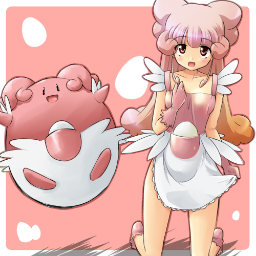 alternate_species clothing cosplay costume duo female hair humanized pink_eyes pink_hair pokemon_costume ranphafranboise nintendo pokemon blissey generation_2_pokemon human mammal marsupial pokemon_(species) 1:1 2010 low_res