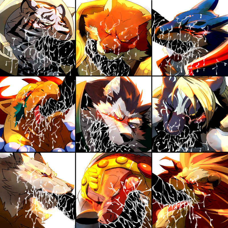 blush bodily_fluids cum cum_in_mouth cum_inside duo fellatio genital_fluids genitals horn male male/male oral orgasm penile penis sex solo_focus otyatora blaze_union bleach_(series) breath_of_fire capcom dragon_quest dragon_quest:_the_adventure_of_dai konami mythology onmyou_taisenki power_rangers power_rangers_spd red_earth sega shining_(sega) shining_force shining_wind square_enix suikoden super_sentai tokusou_sentai_dekaranger baifu crocodine diulf doggie_kruger garr_(breath_of_fire) leo_(red_earth) rangetsu_(onmyou_taisenki) rouen_(shining) sajin_komamura canid canine canis crocodile crocodilian dragon felid lion mammal mythological_creature mythological_scalie pantherine reptile scalie tiger wolf 1:1 crossover multiple_images