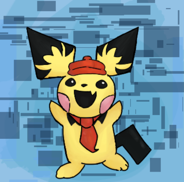 ambiguous_gender anthro barista beret clothing hat headgear headwear necktie solo anonymous_artist nintendo pokemon pokemon_cafe_remix guisaldo generation_2_pokemon pichu pokemon_(species) male_(lore)