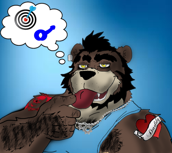 anthro habdsome male musclegut muscular muscular_anthro muscular_male overweight overweight_anthro overweight_male simple_background slightly_chubby solo vanshart clayton american_black_bear bear black_bear mammal ursine