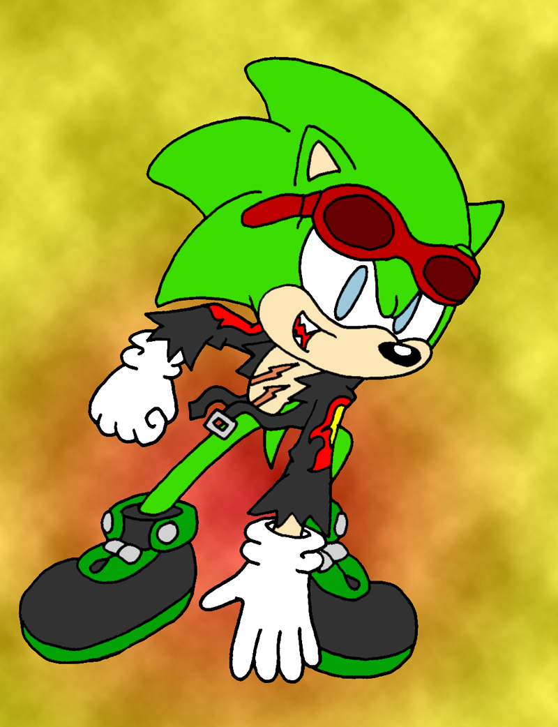 anthro biped blue_eyes clothing eyewear eyewear_on_head footwear fur gloves green_body green_fur handwear jacket leather leather_clothing leather_jacket leather_topwear male scar shoes solo sunglasses sunglasses_on_head teeth topwear wakeangel2001 archie_comics sega sonic_the_hedgehog_(archie) sonic_the_hedgehog_(comics) sonic_the_hedgehog_(series) scourge_the_hedgehog eulipotyphlan hedgehog mammal