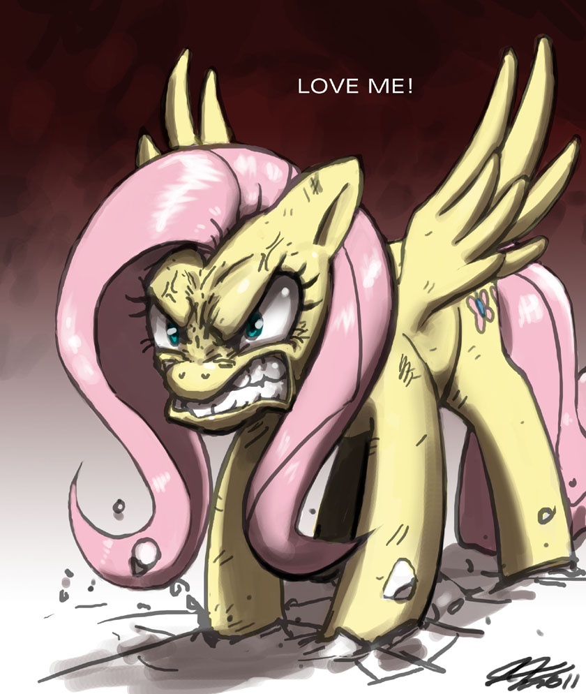 angry cutie_mark feathered_wings feathers female feral green_eyes hair imminent_rape pink_hair quadruped rage_face rape_face solo tail the_stare wings yellow_body yellow_feathers john_joseco friendship_is_magic hasbro my_little_pony mythology fluttershy_(mlp) equid equine mammal mythological_creature mythological_equine pegasus