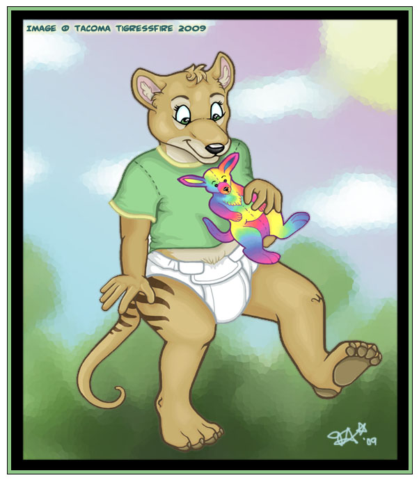 animal_plushie anthro border clean_diaper clothed clothing diaper fur holding_object holding_plushie kangaroo_plushie male occult_symbol paws pentagram plushie short solo star star_after_signature star_in_signature symbol tail text_with_star wearing_diaper white_border year young young_anthro young_male tacoma dasyuromorph inanimate_object kangaroo macropod mammal marsupial recently_extinct_species thylacine 2009 dated signature