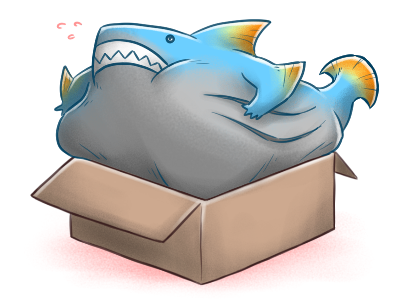 ambiguous_gender box container feral in_box in_container simple_background solo white_background canes-cm capcom if_it_fits_i_sits_(meme) monster_hunter amphibian_(mh) fish marine shark zamtrios 4:3 meme