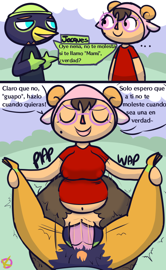 amazon_position annoyed anthro big_breasts breasts clothing dominant dominant_female duo erect_nipples female male male/female nipples penetration public public_sex sex slightly_chubby slightly_chubby_female spread_legs spreading torn_clothing vaginal vaginal_penetration wide_hips klutzatdusk animal_crossing instant_loss_2koma nintendo jacques_(animal_crossing) villager_(animal_crossing) avian bird human mammal comic