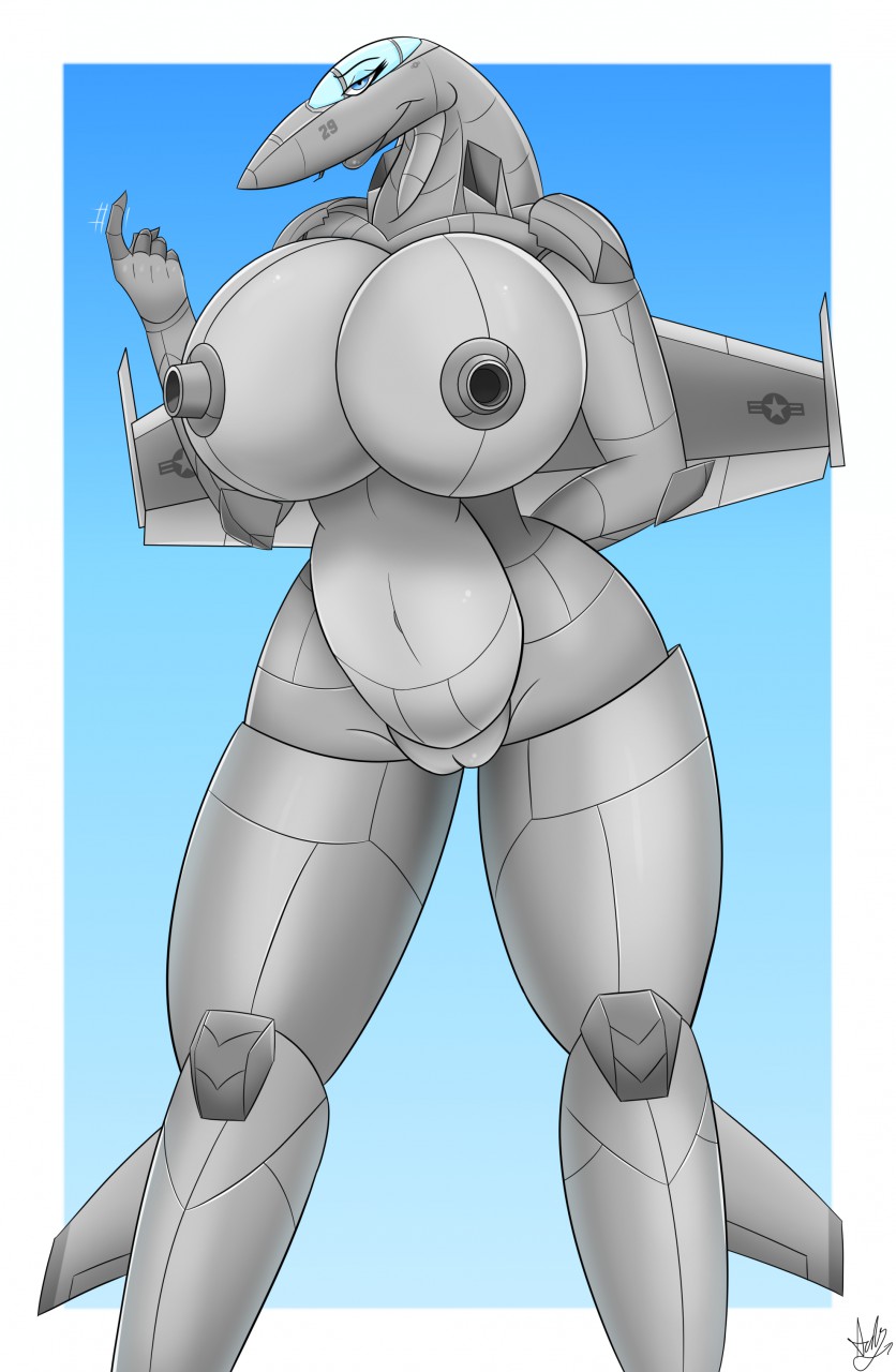 aircraft anthro big_breasts breasts female genitals machine nipples non-mammal_nipples pussy solo vehicle a_drunk_dragon aircraft_humanoid living_aircraft living_machine living_vehicle ophelia_(disambiguation) hi_res