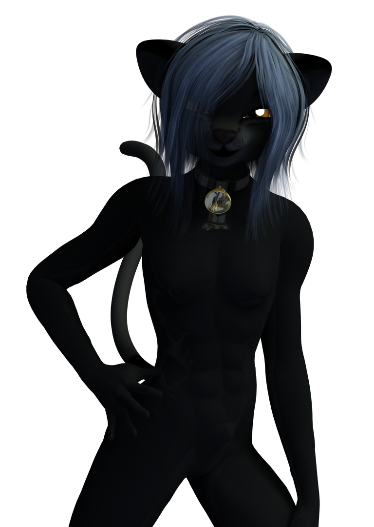 abs anthro bell bell_collar bulge clothed clothing collar looking_at_viewer male simple_background smile solo transparent_background kawaoneechan domestic_cat felid felin feline felis mammal 2016 3d_(artwork) alpha_channel digital_media_(artwork)