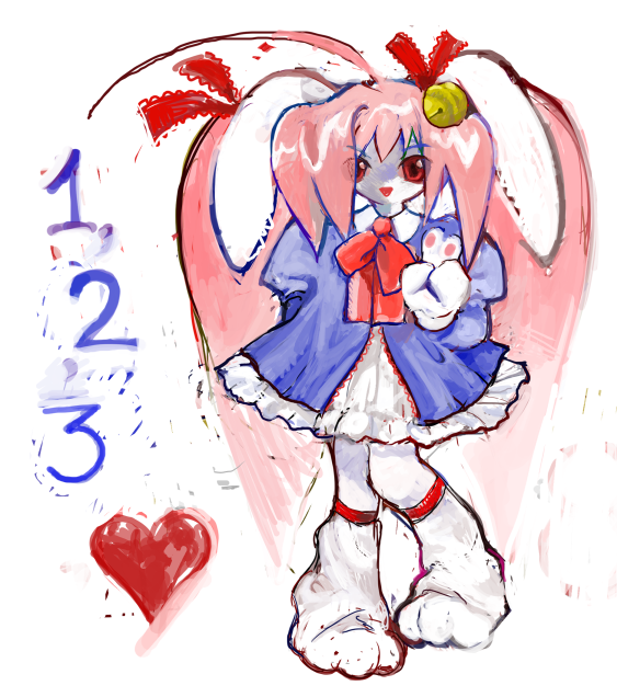 clothing dress feet female footwear gesture hair hand_gesture handpaw heart_symbol hindpaw oversized_clothing oversized_footwear oversized_socks paws pink_hair socks solo v_sign yogurt200 animal_humanoid humanoid lagomorph lagomorph_humanoid leporid_humanoid mammal mammal_humanoid rabbit_humanoid