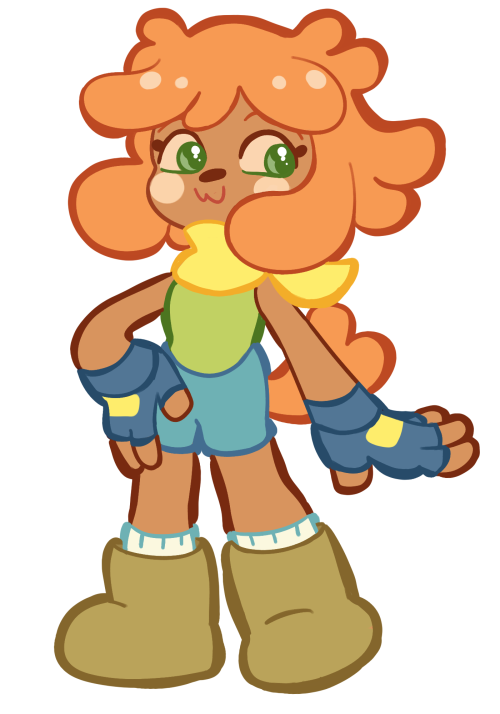 :3 anthro boots bottomwear brown_body clothing cutoffs denim denim_bottomwear denim_clothing female fingerless_gloves footwear gloves green_eyes hair handwear kerchief orange_hair shoes shorts smile socks solo thick_calves toony leah-cinnamon moshi_monsters ellie_(moshi_monsters) mammal monster_(moshi_monsters)