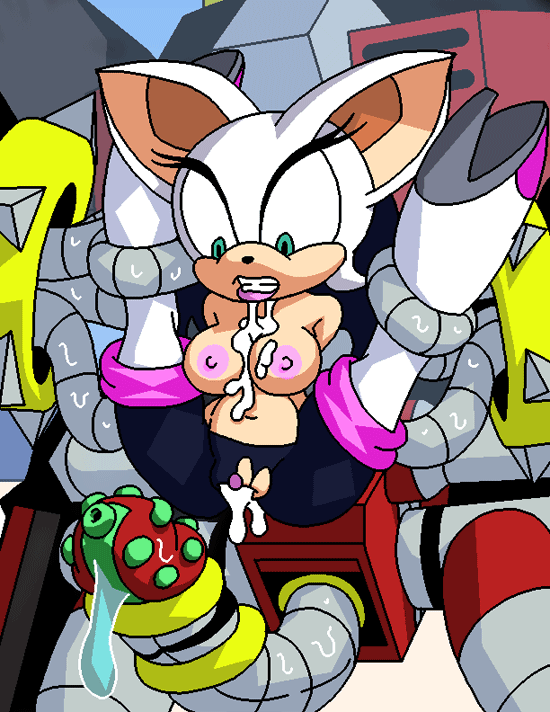 anthro areola big_penis bodily_fluids cum duo erect_nipples erection female genital_fluids genitals huge_penis machine male messy navel nipples penis dboy sega sonic_adventure sonic_the_hedgehog_(series) e-123_omega rouge_the_bat bat e-series mammal robot