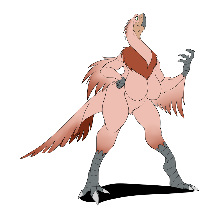 anthro beak big_breasts breasts claws feathers female non-mammal_breasts solo lordstevie kass_boelsche caenagnathid dinosaur feathered_dinosaur feathered_scalie gigantoraptor prehistoric_species reptile scalie theropod