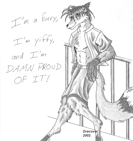 anthro belt bottomwear clothed clothing digitigrade explicit_text fur hair leaning_on_railing looking_at_viewer male open_clothing open_shirt open_topwear partially_clothed profanity shirt shorts simple_background smile snout solo standing tail text topwear white_background dracovar_valeford canid canine fox mammal red_fox true_fox 2002 english_text graphite_(artwork) greyscale handwritten_text low_res monochrome shaded traditional_media_(artwork)