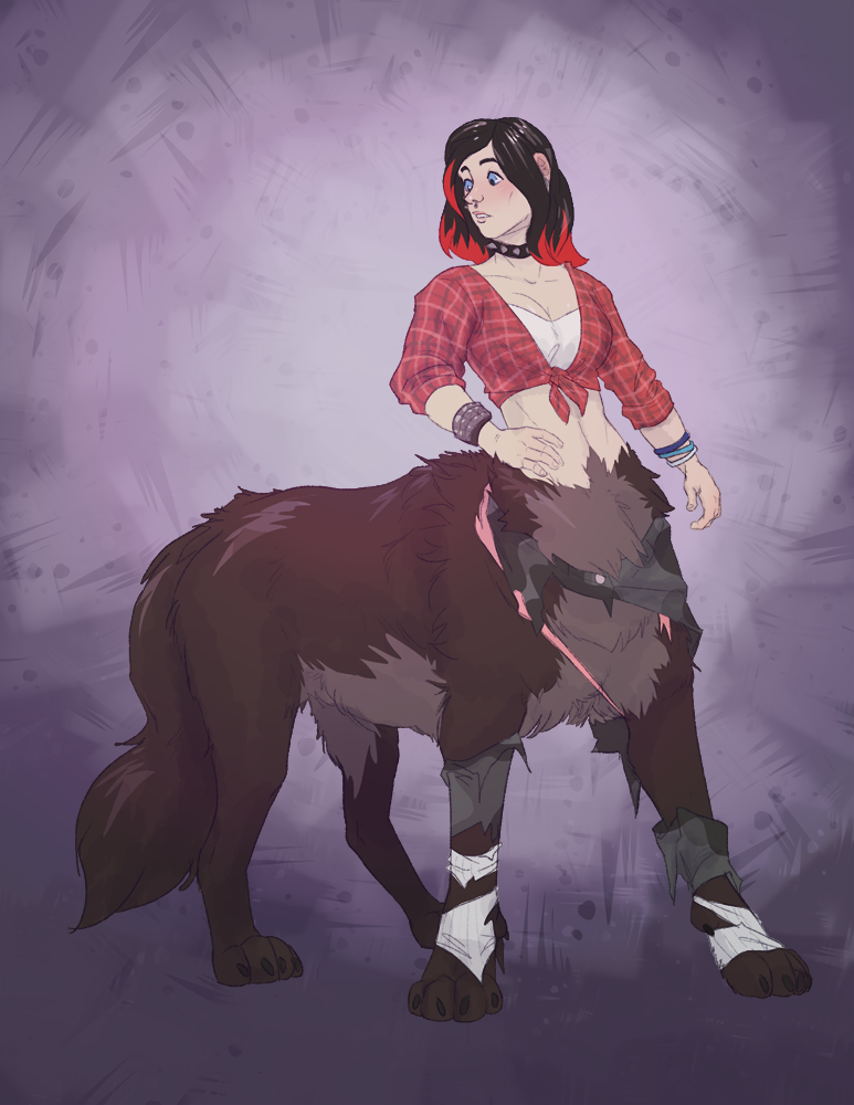 after_transformation breasts clothing collar female implied_transformation plaid solo spiked_collar spikes thong torn_clothing underwear thestory redshift_(reddrawsstuff) canid canid_taur canine canine_taur canis humanoid_taur mammal mammal_taur taur wolf wolf_taur 2019